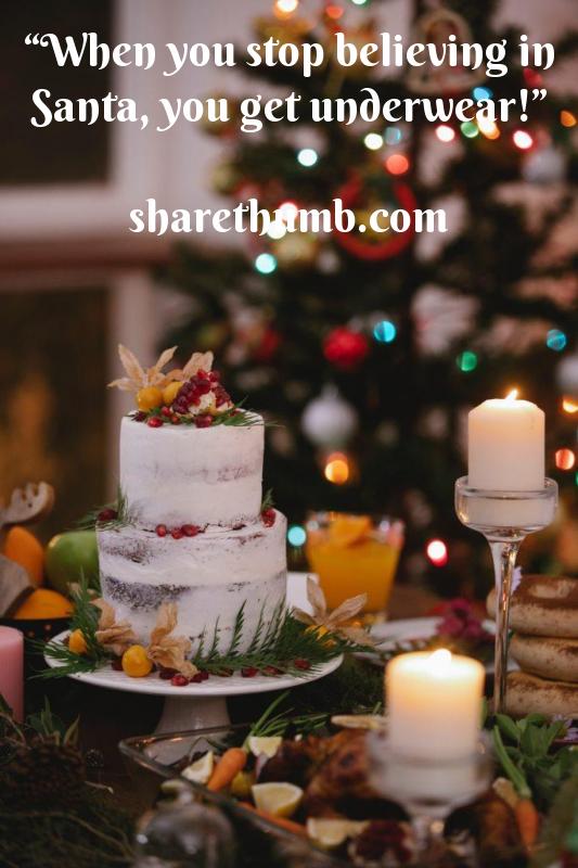 Christmas cake decorations with candles and x-tree